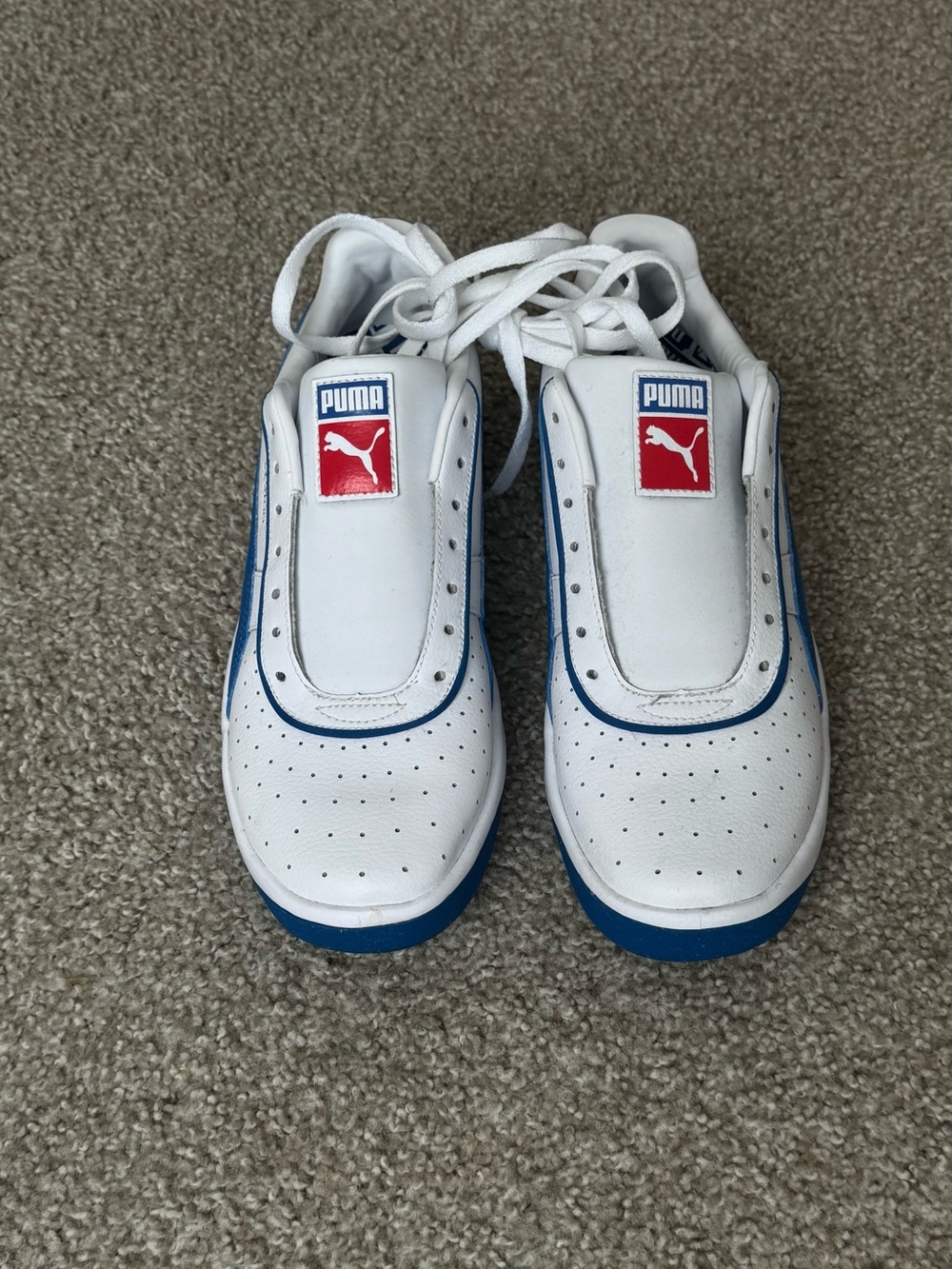 Puma Men's White Blue & Gold GV Special Sneakers - Picture 2 of 7